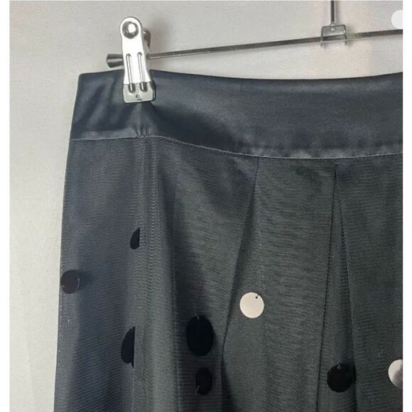 Ann Taylor Petite Black Sequin Tulle A-Line Skirt 2 - Picture 3 of 3